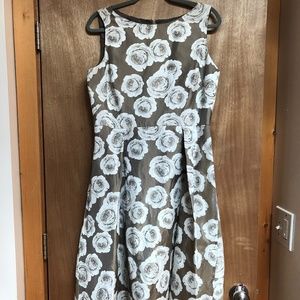 Hobbs London US 10 gold champagne floral dress